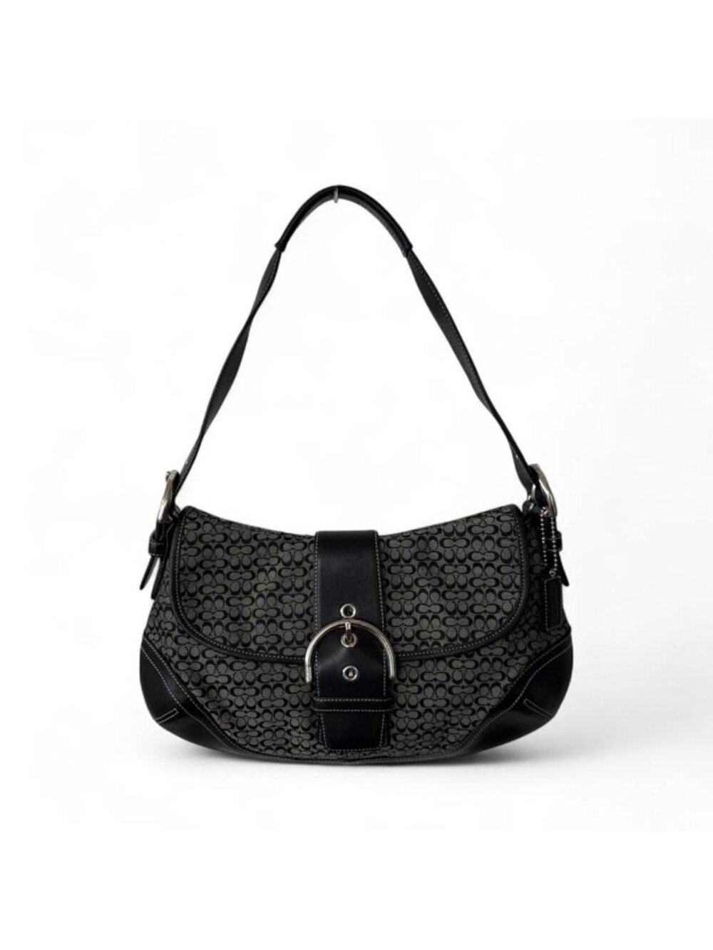 Coach Soho Signature Buckle Hobo Bag Style 6808 | Black & Grey